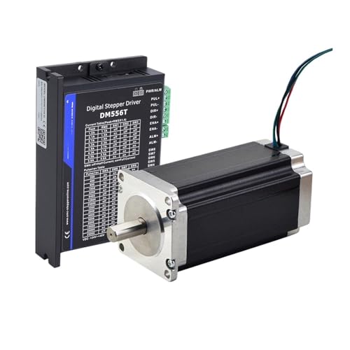 GTGFCSP Schrittmotortreiber Nema 23 Schrittmotor 3Nm Φ10 mm & Treiber DM556T Nema23 Open Loop Schrittmotor-Kit von GTGFCSP