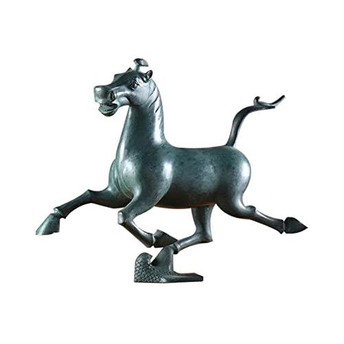 GTHTUHFD Statue Messing Pferd Ornamente Sternzeichen Pferd Handwerk Pferd zum Erfolg Retro Ornamente Handwerk Desktop Dekor (Größe: 27 cm) (19 cm) von GTHTUHFD