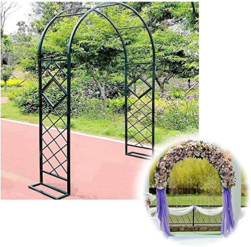 Metall-Gartenbogen Rosentorbogen Metall Gartenbogen Pergola Laube Outdoor Starke Rohrbögen zum Klettern von Reben und Pflanzen (Weiß B 3,8 x H 2,3 m / 3,8 x 2,3 m) (Dunkelgrün B 2,4 x H 2,3 m) von GTHTUHFD