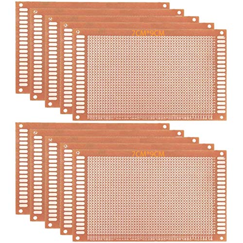 GTIWUNG 10 Stück PCB Board Prototype Lochrasterplatte Kit, Universal-Leiterplatten,7x9cm Leiterplatte Universal PCB Prototyp Board für Prototyping und elektronische Erstellung von Projekten GTIWUNG 10 Stück PCB Board Prototype Lochrasterplatte Kit, Universal-Leiterplatten,7x9cm Leiterplatte Universal PCB Prototyp Board für Prototyping und elektronische Erstellung von Projekten von GTIWUNG
