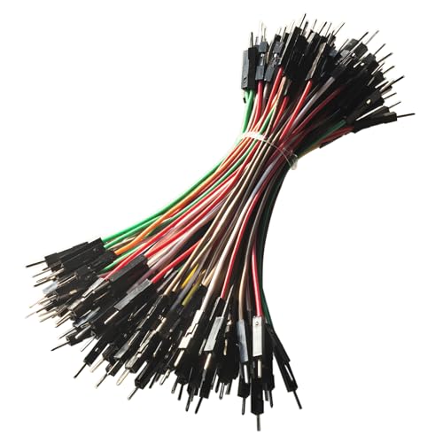 GTIWUNG 100 Stück Breadboard Kabel Wire Steckbrücken, 10cm Male-Male Cabel Jumper Draht Linie Stecker auf Stecker 24AWG Drahtbrücken für Arduino und Steckbrett, Zehn Farben, je 10 Stück von GTIWUNG