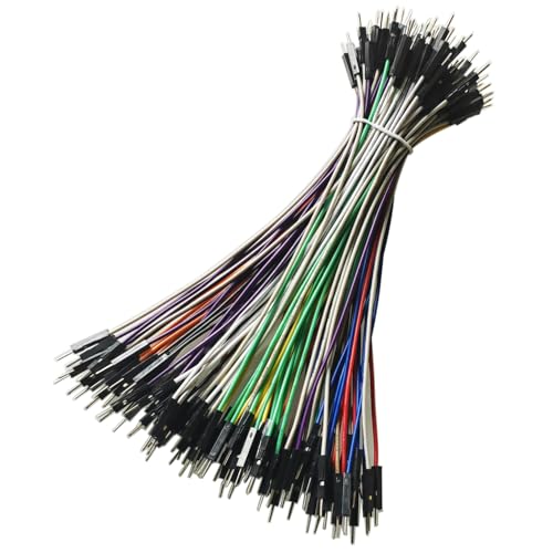 GTIWUNG 100 Stück Jumper Wire Kabel Steckbrücken, Steckbrett, 15cm Male-Male Cabel Steckbrücken 24AWG Drahtbrücken für Arduino und Raspberry Pi Breadboard, Zehn Farben, je 10 Stück von GTIWUNG