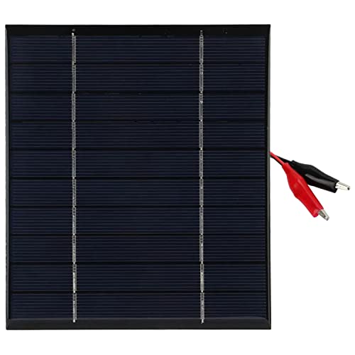 GTIWUNG 12V 2W 136X110mm Solarpanel Solarmodul Solarzelle Photovoltaik mit Krokodilklemmen, Mikro-Mini-Solar-Panel-Zellen Sonnenkollektor für Sonnenenergie, Heimwerken, DIY, Wissenschaft Projekte von GTIWUNG