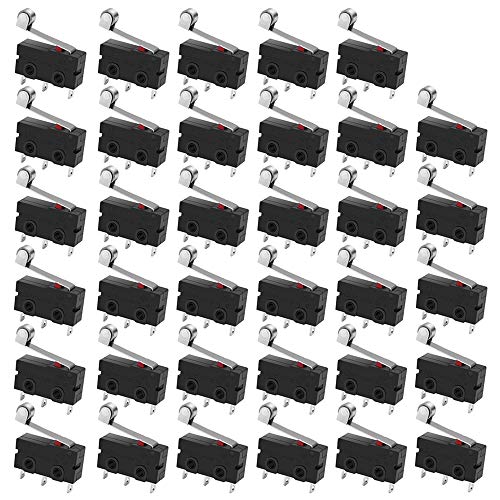 GTIWUNG 35 Stücke 250V 5A SPDT 1NO 1NC Momentary Scharnier Rollenhebel Mikroschalter 3 Pins, Mini Micro Endschalter Roller Lever GTIWUNG 35 Stücke 250V 5A SPDT 1NO 1NC Momentary Scharnier Rollenhebel Mikroschalter 3 Pins, Mini Micro Endschalter Roller Lever von GTIWUNG