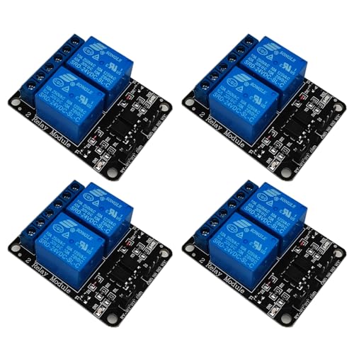GTIWUNG 4 Stück 2 Kanal 24V Relaismodul, Relay Module 24V, 2 Channel 24V Relais Modul mit Optokoppler für Raspberry Pi Arduino Relais Modul 24V, Schwarz GTIWUNG 4 Stück 2 Kanal 24V Relaismodul, Relay Module 24V, 2 Channel 24V Relais Modul mit Optokoppler für Raspberry Pi Arduino Relais Modul 24V, Schwarz von GTIWUNG
