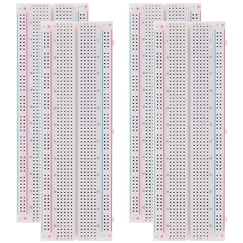 GTIWUNG 4 Stücke Breadboard Kit Lötfreies Steckbrett 830 Punkte Mini Breadboard, 830 Tie-Points Steckplatine, Solderless Breadboard 830 Points Prototyping Shield for Electronics Testig DIY GTIWUNG 4 Stücke Breadboard Kit Lötfreies Steckbrett 830 Punkte Mini Breadboard, 830 Tie-Points Steckplatine, Solderless Breadboard 830 Points Prototyping Shield for Electronics Testig DIY von GTIWUNG