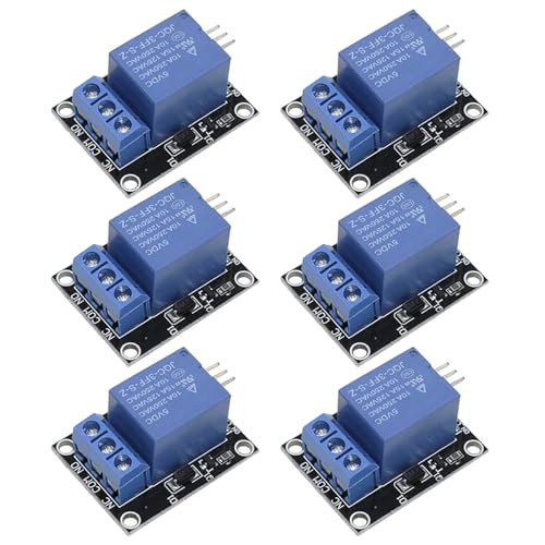 GTIWUNG 6 Stück 1 Kanal 5V Relaismodul, One Channel Relay Module 5V, 1 Kanal Relaisplatine, Ein Kanal Relais Modul Board Shield Für PIC AVR DSP ARM für Arduino Relais, LED Indikator GTIWUNG 6 Stück 1 Kanal 5V Relaismodul, One Channel Relay Module 5V, 1 Kanal Relaisplatine, Ein Kanal Relais Modul Board Shield Für PIC AVR DSP ARM für Arduino Relais, LED Indikator von GTIWUNG