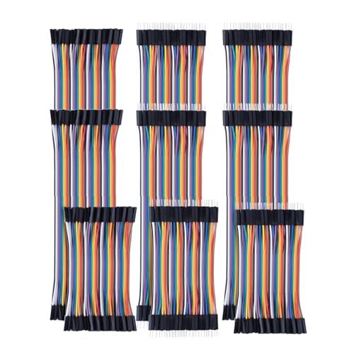 GTIWUNG 9 Stück 40Pin Jumper Wire Kabel, Breadboard Ribbon Cables, 10cm&20cm&30cm Female-Female/Male-Female/Male-Male Steckbrücken Kabel 24AWG Drahtbrücken für Arduino und Raspberry Pi Breadboard GTIWUNG 9 Stück 40Pin Jumper Wire Kabel, Breadboard Ribbon Cables, 10cm&20cm&30cm Female-Female/Male-Female/Male-Male Steckbrücken Kabel 24AWG Drahtbrücken für Arduino und Raspberry Pi Breadboard von GTIWUNG