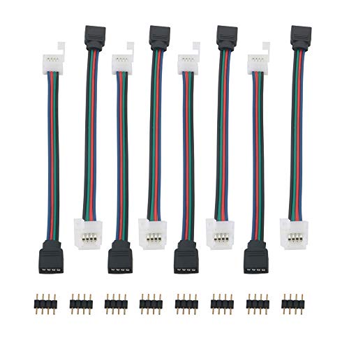 GTIWUNG LED Lichtstreifen Schnellverbinder Streifen Flexibel Verbindungskabel Stripe Verbinder 4 polig, 10mm Band Licht Eckverbinder GTIWUNG LED Lichtstreifen Schnellverbinder Streifen Flexibel Verbindungskabel Stripe Verbinder 4 polig, 10mm Band Licht Eckverbinder von GTIWUNG