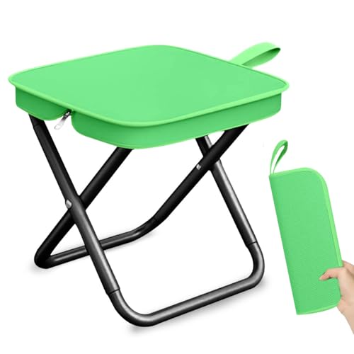 Camping Hocker Tragbarer Klapphocker (Grün) von GTJEOI