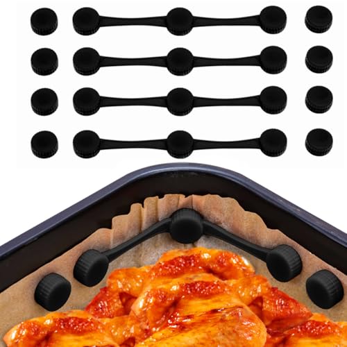 Magnete für Airfryer Backpapier, 4 Stück Silikon Magnetschnallen für Heißluftfritteusen, Magnete für Heißluftfritteuse Hochtemperaturbeständige zum Festhalten von Luftfritteusen-Pergamentpapier Magnete für Airfryer Backpapier, 4 Stück Silikon Magnetschnallen für Heißluftfritteusen, Magnete für Heißluftfritteuse Hochtemperaturbeständige zum Festhalten von Luftfritteusen-Pergamentpapier von GTJEOI