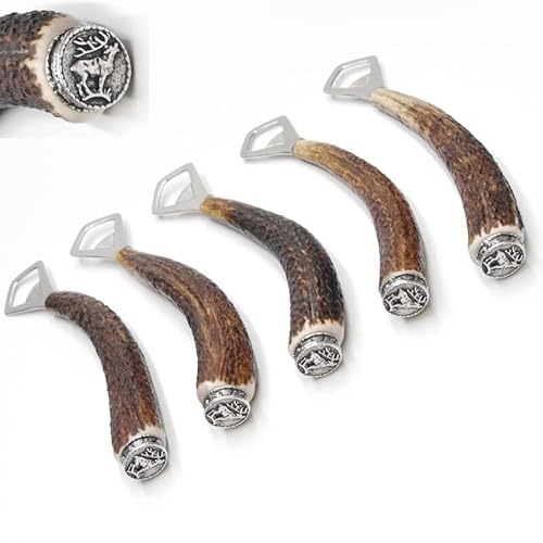 GTK - Geweihe & Trophäen KRUMHOLZ 1 Stück Flaschenöffner mit Hirsch Geweih Stange Hirschhorn Griff mit Endkappe Verzierung Hirsch flach GTK - Geweihe & Trophäen KRUMHOLZ 1 Stück Flaschenöffner mit Hirsch Geweih Stange Hirschhorn Griff mit Endkappe Verzierung Hirsch flach von GTK - Geweihe & Trophäen KRUMHOLZ