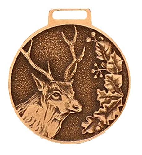 GTK - Geweihe & Trophäen KRUMHOLZ SIKA Hirsch Deko Medaille BRONZEFARBEN Auszeichnung Pämierung von GTK - Geweihe & Trophäen KRUMHOLZ