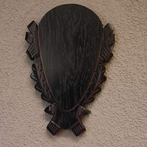Trophäenschild geschnitzt Damhirsch Rothirsch Hirsch Geweih Hirschgeweih AF H25 cm von GTK - Geweihe & Trophäen KRUMHOLZ