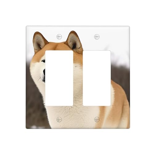 Akita Wandplatten, dekorative Lichtschalter-Abdeckung, 2-Gang-Steckdosenabdeckungen, elektrische Schalterplatte, thermoplastische Blende für Dekorateur Gerät, Schrauben im Lieferumfang enthalten Akita Wandplatten, dekorative Lichtschalter-Abdeckung, 2-Gang-Steckdosenabdeckungen, elektrische Schalterplatte, thermoplastische Blende für Dekorateur Gerät, Schrauben im Lieferumfang enthalten von GTKSYNVE