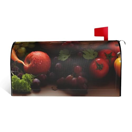 Bunte Briefkastenabdeckungen für verschiedene Gemüse und Obst, magnetisch, Standardgröße, 53,3 x 45,7 cm, dekorative Briefkasten-Abdeckung, wasserdichte Briefkasten-Abdeckung, personalisierbare von GTKSYNVE