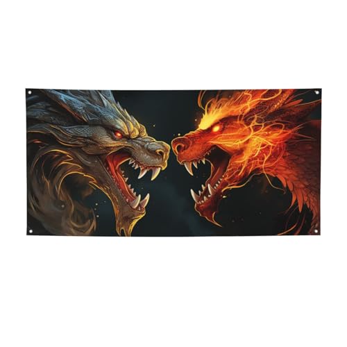 Chic Cool Two Fighting Roaring Dragon Banner Sign Large Photo Backdrop with Grommets Wall Poster Party Decoration Background Indoor Outdoor Flag Yard Banner for Event Birthday Small Chic Cool Two Fighting Roaring Dragon Banner Sign Large Photo Backdrop with Grommets Wall Poster Party Decoration Background Indoor Outdoor Flag Yard Banner for Event Birthday Small von GTKSYNVE
