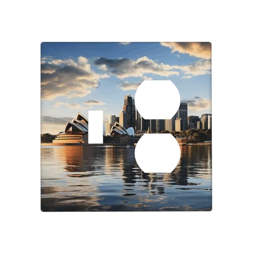 City Sydney Wandplatten, dekorative Lichtschalter-Abdeckung, 2-Gang-Steckdosenabdeckungen, elektrische Schalterplatte, thermoplastische Blende für Dekorateur Gerät, Schrauben im Lieferumfang enthalten City Sydney Wandplatten, dekorative Lichtschalter-Abdeckung, 2-Gang-Steckdosenabdeckungen, elektrische Schalterplatte, thermoplastische Blende für Dekorateur Gerät, Schrauben im Lieferumfang enthalten von GTKSYNVE