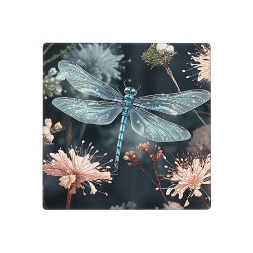 Dekorative Lichtschalterabdeckung mit Libellen-Blumen-Motiv, 2-Gang-Steckdosenabdeckungen, elektrische Schalterplatte, thermoplastische Blende für Dekorationsgerät, Schrauben im Lieferumfang enthalten von GTKSYNVE