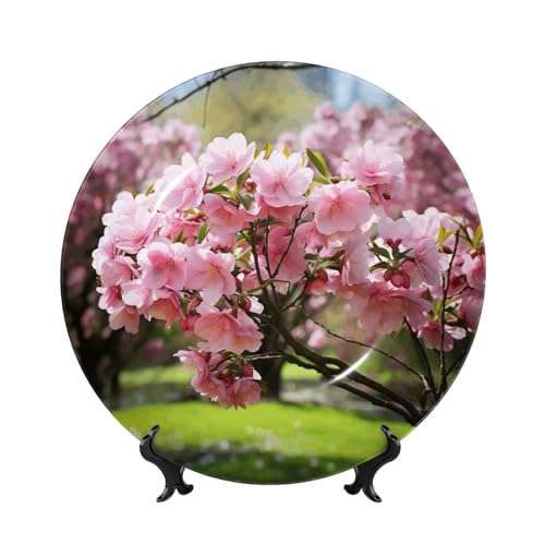 Dekorative Teller aus Knochenporzellan, 25,4 cm, personalisierbar, dekorativer Keramikteller mit Präsentationsständer, Keramikornamente, Kunst-Porzellanteller für Zuhause, Büro, Wandbehang, Dekoration Dekorative Teller aus Knochenporzellan, 25,4 cm, personalisierbar, dekorativer Keramikteller mit Präsentationsständer, Keramikornamente, Kunst-Porzellanteller für Zuhause, Büro, Wandbehang, Dekoration von GTKSYNVE