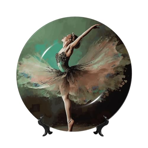 Dekorativer Teller aus Knochenporzellan, Ballerina-ähnlicher Schmetterling, 15,2 cm, personalisierbar, dekorativer Keramikteller mit Präsentationsständer, Keramikornamente, Kunst-Porzellanteller für Dekorativer Teller aus Knochenporzellan, Ballerina-ähnlicher Schmetterling, 15,2 cm, personalisierbar, dekorativer Keramikteller mit Präsentationsständer, Keramikornamente, Kunst-Porzellanteller für von GTKSYNVE
