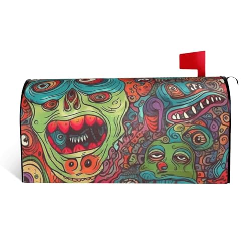 GTKSYNVE Abstrakte Monster-Briefkastenabdeckungen, magnetisch, Standardgröße, 53,3 x 45,7 cm, dekorative Briefkasten-Abdeckung, wasserdichte Briefkasten-Abdeckung, personalisierte GTKSYNVE Abstrakte Monster-Briefkastenabdeckungen, magnetisch, Standardgröße, 53,3 x 45,7 cm, dekorative Briefkasten-Abdeckung, wasserdichte Briefkasten-Abdeckung, personalisierte von GTKSYNVE