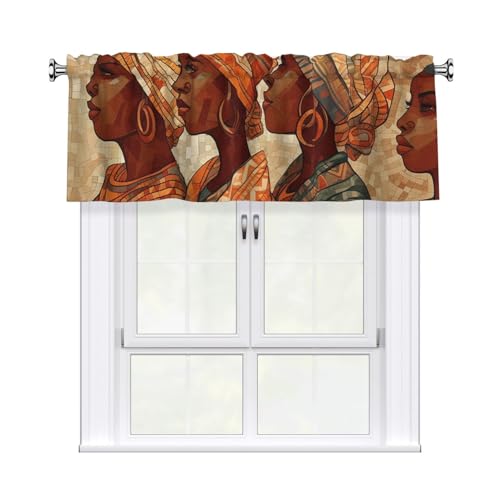 GTKSYNVE Afrika Ethnische Keramik-Volants für Fenster, Stangentaschen-Fenstervolant, kleine Fensterbehandlung, Volants für Küche, Verdunkelungsvorhänge, kurze Vorhänge für Schlafzimmer, 137 x 45 cm GTKSYNVE Afrika Ethnische Keramik-Volants für Fenster, Stangentaschen-Fenstervolant, kleine Fensterbehandlung, Volants für Küche, Verdunkelungsvorhänge, kurze Vorhänge für Schlafzimmer, 137 x 45 cm von GTKSYNVE