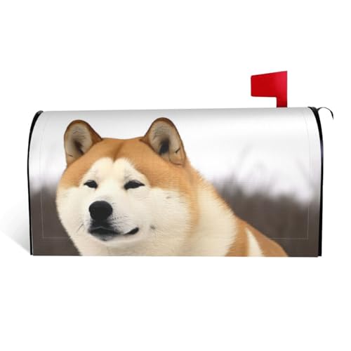 GTKSYNVE Akita Briefkastenabdeckungen, magnetisch, Standardgröße, 64,8 x 53,3 cm, dekorative Briefkastenabdeckung, wasserdichte Briefkastenabdeckung, personalisierte Briefkastenabdeckungen für Garten von GTKSYNVE