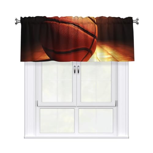 GTKSYNVE Basketball-Hintergrundvolants für Fenster, Stangentasche, Fenstervolant, kleine Fensterbehandlung, Volants für Küche, Vorhänge, Verdunkelung, kurze Vorhänge für Schlafzimmer, 137 x 45 cm GTKSYNVE Basketball-Hintergrundvolants für Fenster, Stangentasche, Fenstervolant, kleine Fensterbehandlung, Volants für Küche, Vorhänge, Verdunkelung, kurze Vorhänge für Schlafzimmer, 137 x 45 cm von GTKSYNVE
