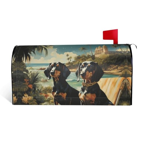 GTKSYNVE Bento-Briefkastenabdeckungen, Dackel-Hund, magnetisch, Standardgröße, 64,8 x 53,3 cm, dekorative Briefkasten-Abdeckung, wasserdichte Briefkasten-Abdeckung, personalisierte GTKSYNVE Bento-Briefkastenabdeckungen, Dackel-Hund, magnetisch, Standardgröße, 64,8 x 53,3 cm, dekorative Briefkasten-Abdeckung, wasserdichte Briefkasten-Abdeckung, personalisierte von GTKSYNVE
