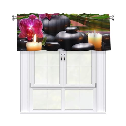 GTKSYNVE Blumen im Brunnen Massagesteine, Volants für Fenster, Stangentasche, Fenstervolant, kleine Fensterbehandlung, Volants für Küche, Verdunkelungsvorhänge, kurze Vorhänge für Schlafzimmer, 137 x GTKSYNVE Blumen im Brunnen Massagesteine, Volants für Fenster, Stangentasche, Fenstervolant, kleine Fensterbehandlung, Volants für Küche, Verdunkelungsvorhänge, kurze Vorhänge für Schlafzimmer, 137 x von GTKSYNVE