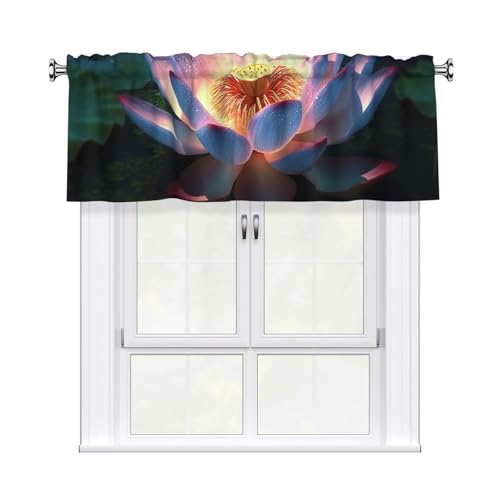 GTKSYNVE Blumenvolants für Fenster, Stangentasche, Fenstervolant, kleine Fensterbehandlung, Volants für Küche, Verdunkelungsvorhänge, kurze Vorhänge für Schlafzimmer, 137 x 45 cm GTKSYNVE Blumenvolants für Fenster, Stangentasche, Fenstervolant, kleine Fensterbehandlung, Volants für Küche, Verdunkelungsvorhänge, kurze Vorhänge für Schlafzimmer, 137 x 45 cm von GTKSYNVE
