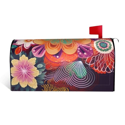 GTKSYNVE Böhmische farbige Blumen-Briefkastenabdeckungen, magnetisch, Standardgröße, 64,8 x 53,3 cm, dekorative Briefkasten-Abdeckung, wasserdichte Briefkasten-Abdeckung, personalisierte GTKSYNVE Böhmische farbige Blumen-Briefkastenabdeckungen, magnetisch, Standardgröße, 64,8 x 53,3 cm, dekorative Briefkasten-Abdeckung, wasserdichte Briefkasten-Abdeckung, personalisierte von GTKSYNVE