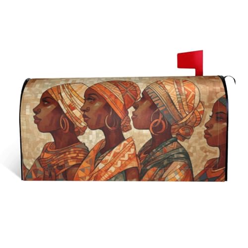 GTKSYNVE Briefkasten-Abdeckung, Afrika, ethnische Keramik, magnetisch, Standardgröße, 53,3 x 45,7 cm, dekorative Briefkasten-Abdeckung, wasserdichte Briefkasten-Abdeckung, personalisierbare von GTKSYNVE