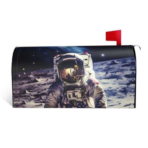 GTKSYNVE Briefkastenabdeckung, Motiv: US-Astronauten-Reise, Mond, magnetisch, Standardgröße, 64,8 x 53,3 cm, dekorative Briefkasten-Abdeckung, wasserdichte Briefkasten-Abdeckung, personalisierte GTKSYNVE Briefkastenabdeckung, Motiv: US-Astronauten-Reise, Mond, magnetisch, Standardgröße, 64,8 x 53,3 cm, dekorative Briefkasten-Abdeckung, wasserdichte Briefkasten-Abdeckung, personalisierte von GTKSYNVE