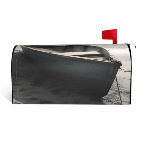 GTKSYNVE Briefkastenabdeckungen, Motiv: Boot am Meer, magnetisch, Standardgröße, 64,8 x 53,3 cm, dekorative Briefkastenabdeckung, wasserdichte Briefkasten-Abdeckung, personalisierte von GTKSYNVE