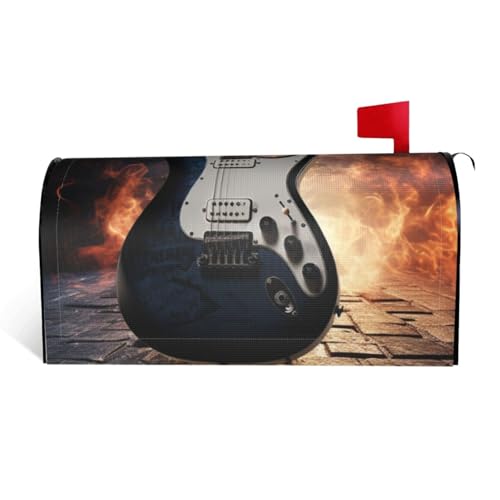 GTKSYNVE Briefkastenabdeckungen für E-Gitarre, magnetisch, Standardgröße, 53,3 x 45,7 cm, dekorative Briefkasten-Abdeckung, wasserdichte Briefkasten-Abdeckung, personalisierte Briefkasten-Abdeckungen von GTKSYNVE