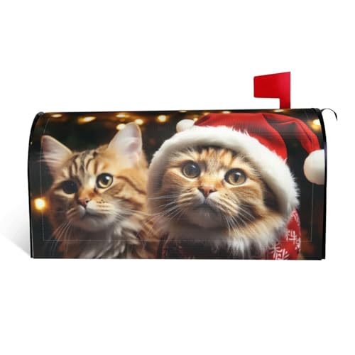 GTKSYNVE Briefkastenabdeckungen mit Weihnachtskatze, magnetisch, Standardgröße, 64,8 x 53,3 cm, dekorative Briefkasten-Abdeckung, wasserdichte Briefkasten-Abdeckung, personalisierbare GTKSYNVE Briefkastenabdeckungen mit Weihnachtskatze, magnetisch, Standardgröße, 64,8 x 53,3 cm, dekorative Briefkasten-Abdeckung, wasserdichte Briefkasten-Abdeckung, personalisierbare von GTKSYNVE