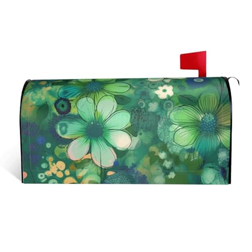 GTKSYNVE Briefkastenabdeckungen mit abstraktem saisonalem Blumenmuster, magnetisch, Standardgröße, 53,3 x 45,7 cm, dekorative Briefkastenabdeckung, wasserdichte Briefkastenabdeckung, personalisierte von GTKSYNVE
