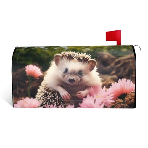 GTKSYNVE Briefkastenabdeckungen mit niedlichem Igel in Blumen, magnetisch, Standardgröße, 53,3 x 45,7 cm, dekorative Briefkastenabdeckung, wasserdichte Briefkasten-Abdeckung, personalisierte GTKSYNVE Briefkastenabdeckungen mit niedlichem Igel in Blumen, magnetisch, Standardgröße, 53,3 x 45,7 cm, dekorative Briefkastenabdeckung, wasserdichte Briefkasten-Abdeckung, personalisierte von GTKSYNVE