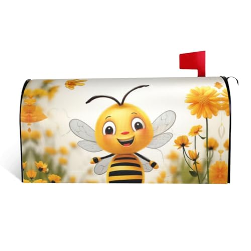 GTKSYNVE Briefkastenabdeckungen mit niedlichen Bienen, magnetisch, Standardgröße, 53,3 x 45,7 cm, dekorative Briefkasten-Abdeckung, wasserdichte Briefkasten-Abdeckung, personalisierte GTKSYNVE Briefkastenabdeckungen mit niedlichen Bienen, magnetisch, Standardgröße, 53,3 x 45,7 cm, dekorative Briefkasten-Abdeckung, wasserdichte Briefkasten-Abdeckung, personalisierte von GTKSYNVE