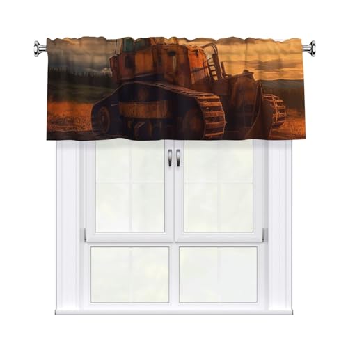 GTKSYNVE Bulldozer Abendvolants für Fenster, Stangentasche, Fenstervolant, kleine Fensterbehandlung, Volants für Küche, Verdunkelungsvorhänge, kurze Vorhänge für Schlafzimmer, 137 x 45 cm GTKSYNVE Bulldozer Abendvolants für Fenster, Stangentasche, Fenstervolant, kleine Fensterbehandlung, Volants für Küche, Verdunkelungsvorhänge, kurze Vorhänge für Schlafzimmer, 137 x 45 cm von GTKSYNVE