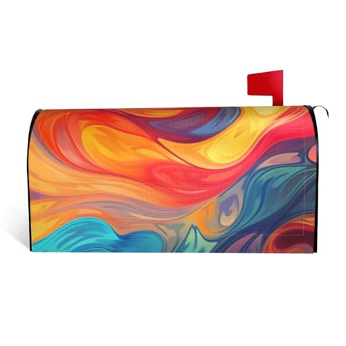 GTKSYNVE Bunte Briefkastenabdeckungen mit künstlerischem Effekt, magnetisch, Standardgröße, 64,8 x 53,3 cm, dekorative Briefkasten-Abdeckung, wasserdichte Briefkasten-Abdeckung, personalisierte GTKSYNVE Bunte Briefkastenabdeckungen mit künstlerischem Effekt, magnetisch, Standardgröße, 64,8 x 53,3 cm, dekorative Briefkasten-Abdeckung, wasserdichte Briefkasten-Abdeckung, personalisierte von GTKSYNVE