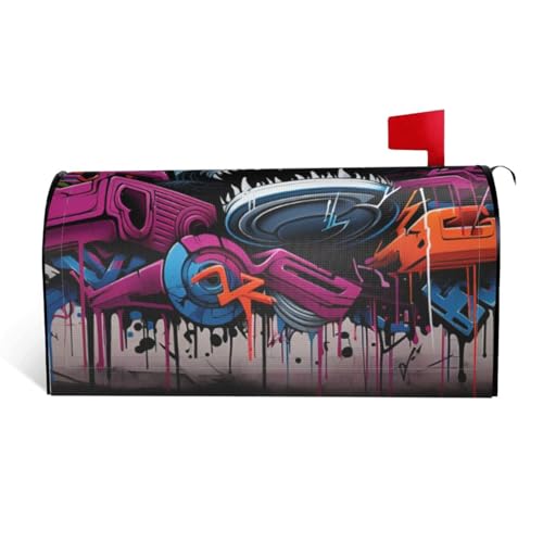 GTKSYNVE Bunte Graffiti-Briefkastenabdeckungen, magnetisch, Standardgröße, 53,3 x 45,7 cm, dekorative Briefkasten-Abdeckung, wasserdichte Briefkasten-Abdeckung, personalisierte Briefkasten-Abdeckungen GTKSYNVE Bunte Graffiti-Briefkastenabdeckungen, magnetisch, Standardgröße, 53,3 x 45,7 cm, dekorative Briefkasten-Abdeckung, wasserdichte Briefkasten-Abdeckung, personalisierte Briefkasten-Abdeckungen von GTKSYNVE