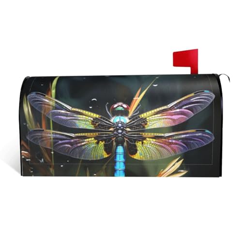 GTKSYNVE Bunte Libellen-Malerei-Briefkastenabdeckungen, magnetisch, Standardgröße, 64,8 x 53,3 cm, dekorative Briefkasten-Abdeckung, wasserdichte Briefkasten-Abdeckung, personalisierte GTKSYNVE Bunte Libellen-Malerei-Briefkastenabdeckungen, magnetisch, Standardgröße, 64,8 x 53,3 cm, dekorative Briefkasten-Abdeckung, wasserdichte Briefkasten-Abdeckung, personalisierte von GTKSYNVE