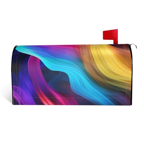 GTKSYNVE Bunte Wellen-Briefkastenabdeckungen, magnetisch, Standardgröße, 53,3 x 45,7 cm, dekorative Briefkasten-Abdeckung, wasserdichte Briefkasten-Abdeckung, personalisierte Briefkasten-Abdeckungen GTKSYNVE Bunte Wellen-Briefkastenabdeckungen, magnetisch, Standardgröße, 53,3 x 45,7 cm, dekorative Briefkasten-Abdeckung, wasserdichte Briefkasten-Abdeckung, personalisierte Briefkasten-Abdeckungen von GTKSYNVE