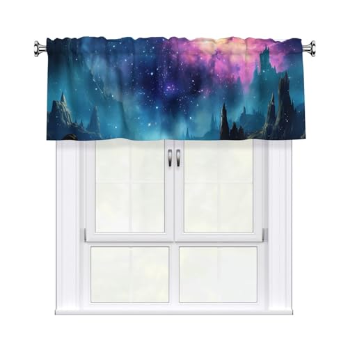 GTKSYNVE Cool Star River Volants für Fenster, Stangentasche, Fenstervolant, kleine Fensterbehandlung, Volants für Küche, Vorhänge, Verdunkelung, kurze Vorhänge für Schlafzimmer, 137 x 45 cm GTKSYNVE Cool Star River Volants für Fenster, Stangentasche, Fenstervolant, kleine Fensterbehandlung, Volants für Küche, Vorhänge, Verdunkelung, kurze Vorhänge für Schlafzimmer, 137 x 45 cm von GTKSYNVE