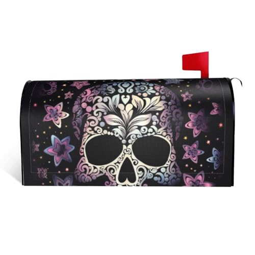 GTKSYNVE Coole Totenkopf-Briefkastenabdeckungen, magnetisch, Standardgröße, 64,8 x 53,3 cm, dekorative Briefkasten-Abdeckung, wasserdichte Briefkasten-Abdeckung, personalisierte GTKSYNVE Coole Totenkopf-Briefkastenabdeckungen, magnetisch, Standardgröße, 64,8 x 53,3 cm, dekorative Briefkasten-Abdeckung, wasserdichte Briefkasten-Abdeckung, personalisierte von GTKSYNVE