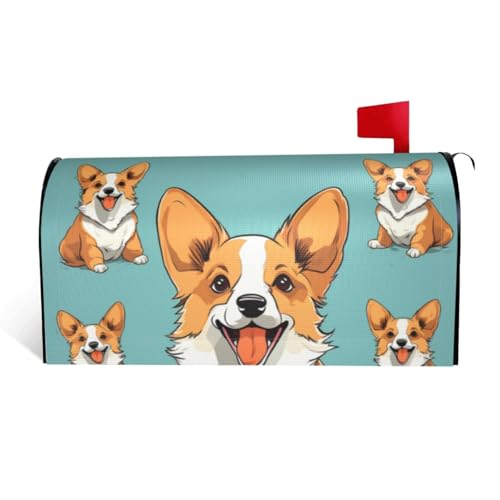 GTKSYNVE Corgi Briefkastenabdeckungen mit niedlichem Hund, magnetisch, Standardgröße, 53,3 x 45,7 cm, dekorative Briefkasten-Abdeckung, wasserdichte Briefkasten-Abdeckung, personalisierte GTKSYNVE Corgi Briefkastenabdeckungen mit niedlichem Hund, magnetisch, Standardgröße, 53,3 x 45,7 cm, dekorative Briefkasten-Abdeckung, wasserdichte Briefkasten-Abdeckung, personalisierte von GTKSYNVE