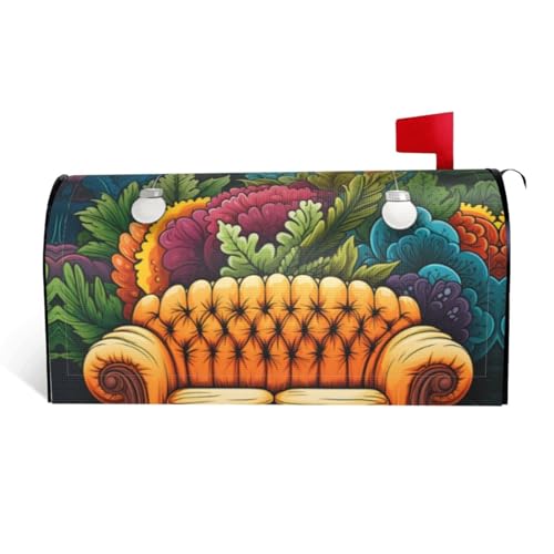 GTKSYNVE Couch-Briefkastenabdeckungen, magnetisch, Standardgröße, 64,8 x 53,3 cm, dekorative Briefkasten-Abdeckung, wasserdichte Briefkasten-Abdeckung, personalisierte Briefkasten-Abdeckungen für von GTKSYNVE